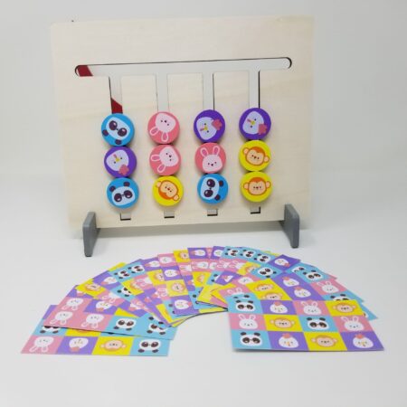 Wooden animal shapes for matching game
