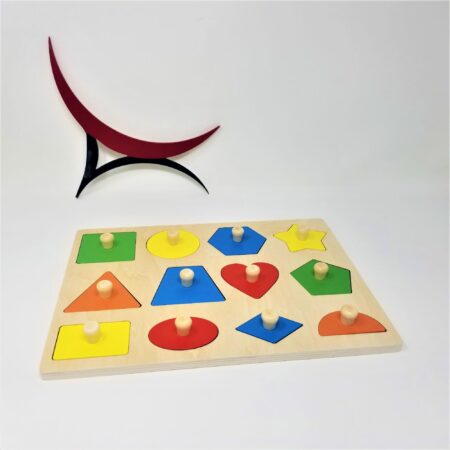 wooden montessori multi shapes puzzle