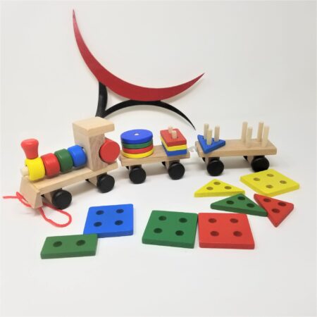 Colorful Geometric Shapes Sorting Train: A fun and engaging way to explore shapes and colors.
