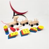 Montessori-inspired Wooden Train Toy for Shape Recognition: Building cognitive abilities in a playful way