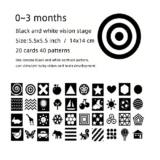black and white vision cards black and white developmental cards infant early learning visual stimulation development card infant stimulation cards