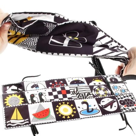 cognitive shapedouble-sided black and white cloth book bed hanging piece