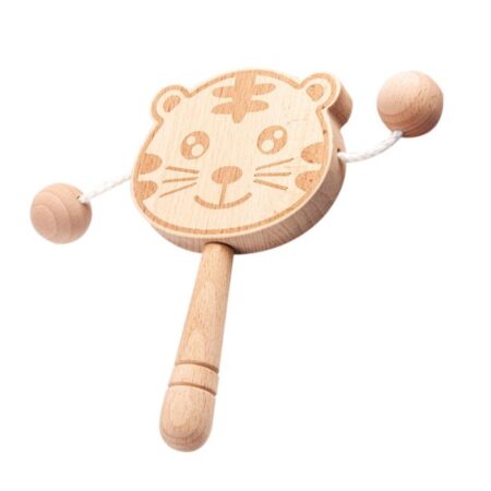 wooden wave musical drum rattle baby music toy