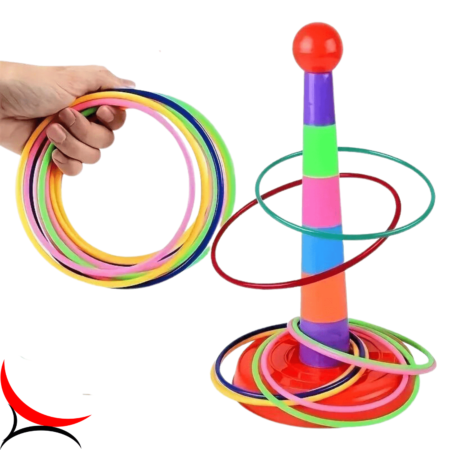 children throw hoop toys parent child interaction indoor and outdoor puzzle hoop kindergarten competition