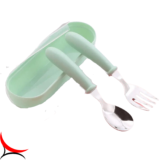 feed self with spoon steel self feeding spoon great gift first stage steel self-feeding training spoons for baby steel soft spoons infant self feeding spoon self feeding spoon