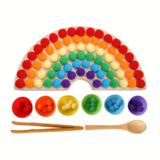 multi-purpose clip board montessori toy high-quality rainbow clip ball 2-in-1 toy montessori toy