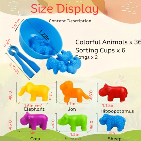 counting animal toys early math manipulatives cute learning learning through play nurture cognitive function