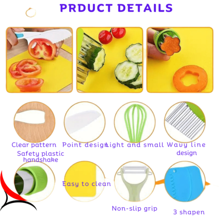 kids cooking toy set real cooking montessori-kitchen-tools toddlers kids safe knives pots and pans set