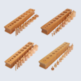 Montessori Knobbed Cylinders - cylinder blocks