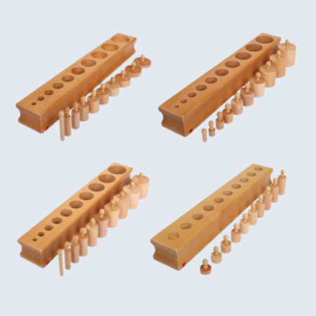 Montessori Knobbed Cylinders - cylinder blocks